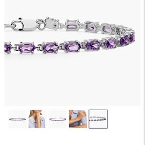 Blue Nile Amethyst & Silver Bracelet
